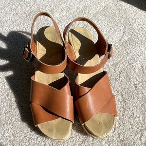 No6 leather sandal clogs